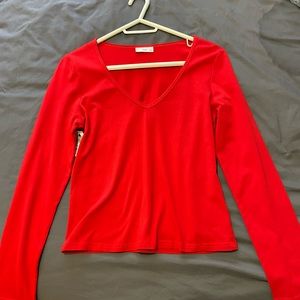 Red TNA long sleeve NEW WITH TAGS